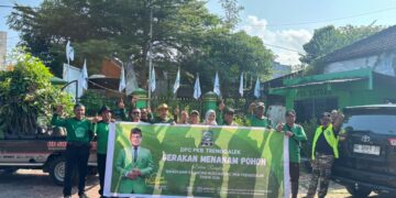 PKB Trenggalek Tanam Pohon, Tegaskan Komitmen sebagai Partai Hijau
