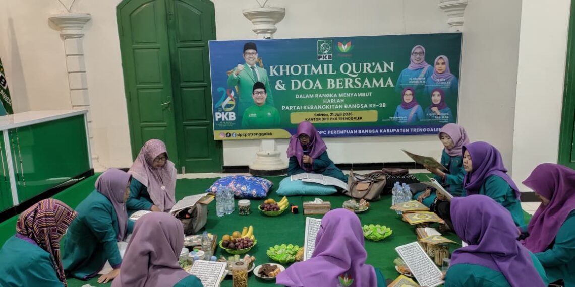 Perempuan Bangsa Trenggalek Gelar Khotmil Qur’an dan Doa Bersama Sambut Harlah PKB ke-28
